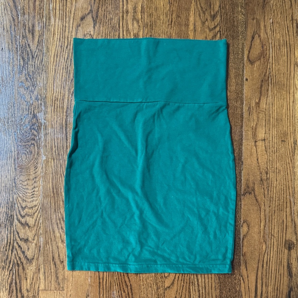 Green Stretchy Pencil Skirt for Women